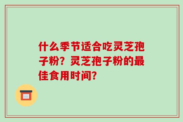 什么季节适合吃灵芝孢子粉？灵芝孢子粉的佳食用时间？