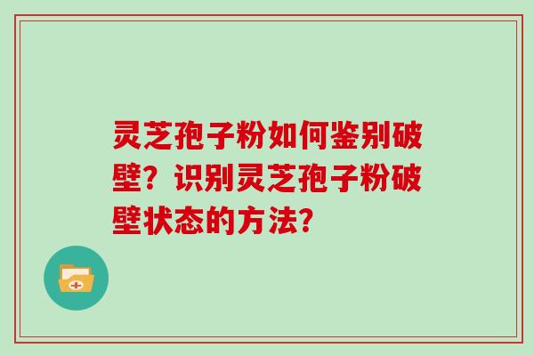 灵芝孢子粉如何鉴别破壁？识别灵芝孢子粉破壁状态的方法？