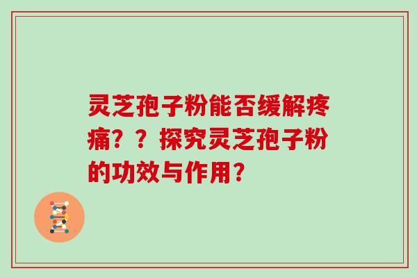灵芝孢子粉能否缓解？？探究灵芝孢子粉的功效与作用？
