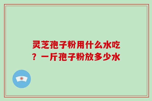 灵芝孢子粉用什么水吃？一斤孢子粉放多少水