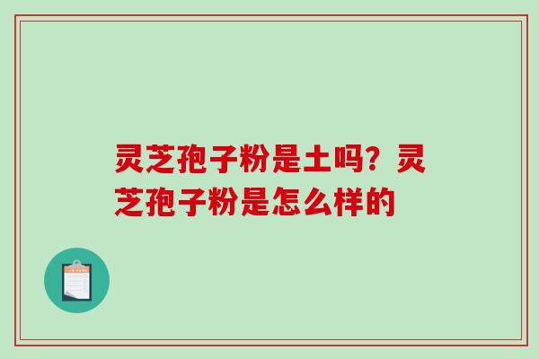 灵芝孢子粉是土吗？灵芝孢子粉是怎么样的