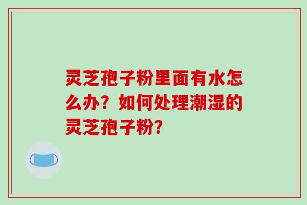 灵芝孢子粉里面有水怎么办？如何处理潮湿的灵芝孢子粉？