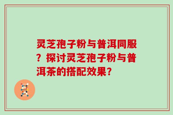 灵芝孢子粉与普洱同服？探讨灵芝孢子粉与普洱茶的搭配效果？