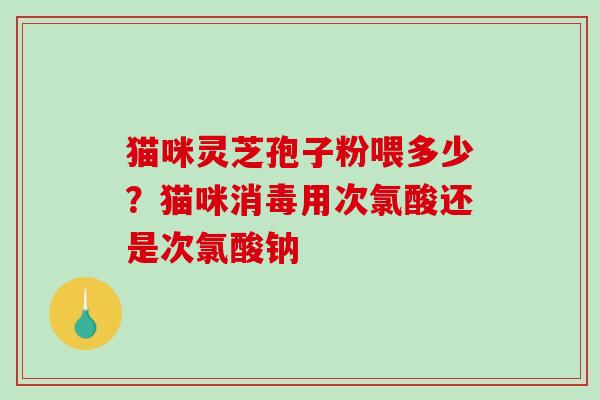猫咪灵芝孢子粉喂多少？猫咪消毒用次氯酸还是次氯酸钠