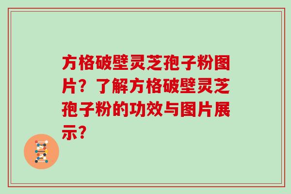 方格破壁灵芝孢子粉图片？了解方格破壁灵芝孢子粉的功效与图片展示？