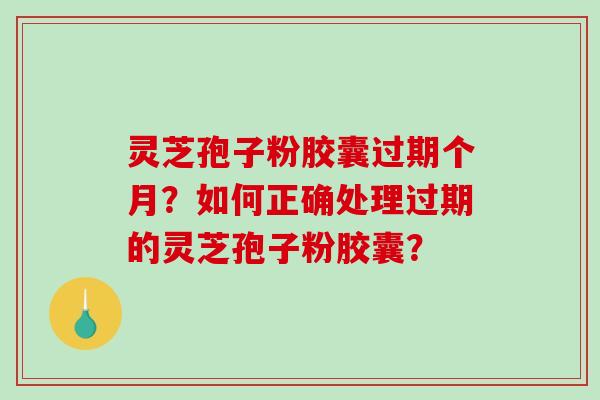灵芝孢子粉胶囊过期个月？如何正确处理过期的灵芝孢子粉胶囊？