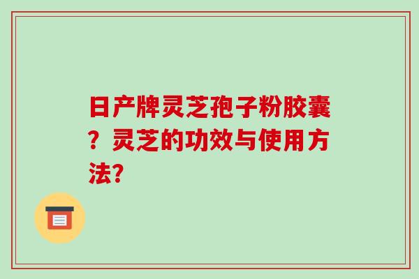 日产牌灵芝孢子粉胶囊？灵芝的功效与使用方法？