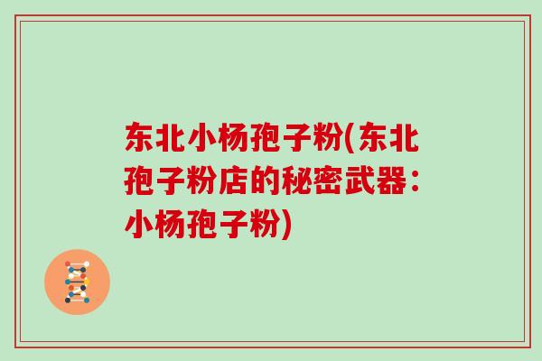 东北小杨孢子粉(东北孢子粉店的秘密武器：小杨孢子粉)