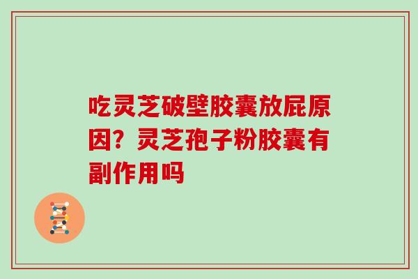 吃灵芝破壁胶囊放屁原因？灵芝孢子粉胶囊有副作用吗