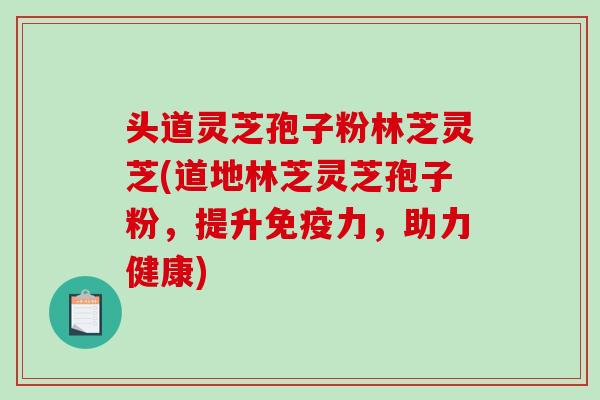 头道灵芝孢子粉林芝灵芝(道地林芝灵芝孢子粉，提升免疫力，助力健康)