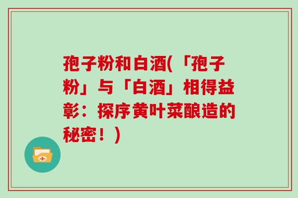 孢子粉和白酒(「孢子粉」与「白酒」相得益彰：探序黄叶菜酿造的秘密！)