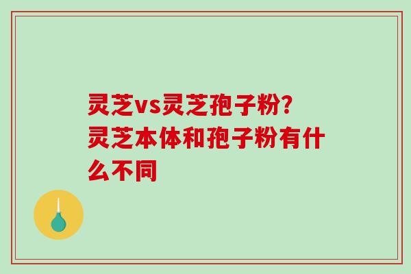 灵芝vs灵芝孢子粉?灵芝本体和孢子粉有什么不同 灵芝vs灵芝孢子粉?灵芝本体和孢子粉有什么不同