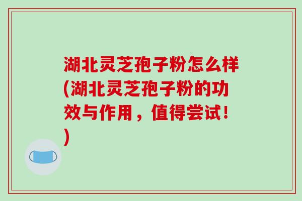 湖北灵芝孢子粉怎么样(湖北灵芝孢子粉的功效与作用,值得尝试!) 湖北灵芝孢子粉怎么样(湖北灵芝孢子粉的功效与作用,值得尝试!)