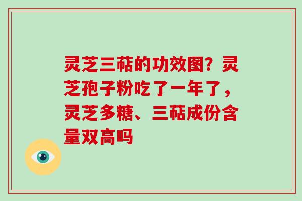 灵芝三萜的功效图?灵芝孢子粉吃了一年了,灵芝多糖、三萜成份含量双高吗 灵芝三萜的功效图?灵芝孢子粉吃了一年了,灵芝多糖、三萜成份含量双高吗