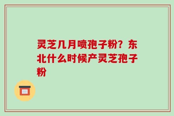 灵芝几月喷孢子粉？东北什么时候产灵芝孢子粉