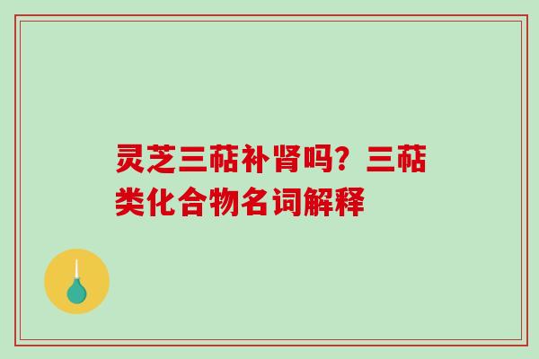 灵芝三萜补吗？三萜类化合物名词解释