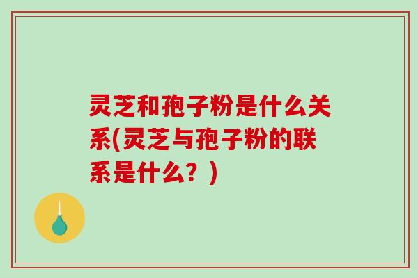 灵芝和孢子粉是什么关系(灵芝与孢子粉的联系是什么？)