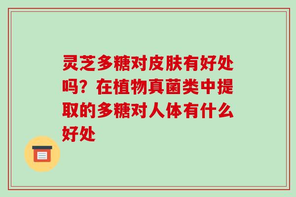 灵芝多糖对有好处吗？在植物真菌类中提取的多糖对人体有什么好处