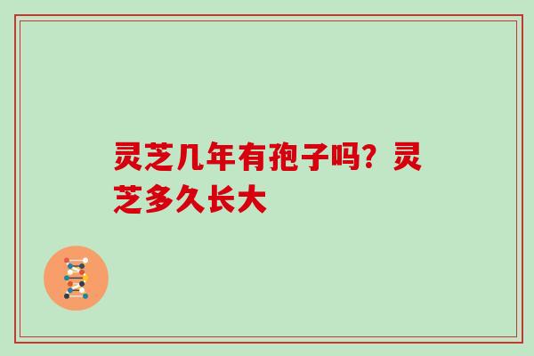 灵芝几年有孢子吗？灵芝多久长大