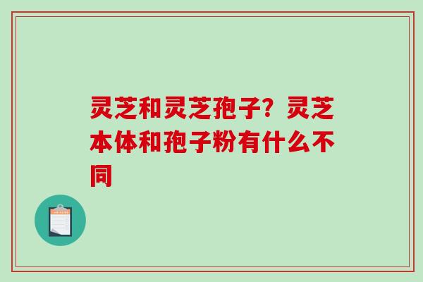 灵芝和灵芝孢子？灵芝本体和孢子粉有什么不同