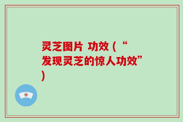 灵芝图片 功效 (“发现灵芝的惊人功效”)
