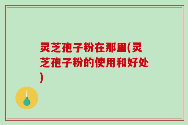 灵芝孢子粉在那里(灵芝孢子粉的使用和好处) 灵芝孢子粉在那里(灵芝孢子粉的使用和好处)