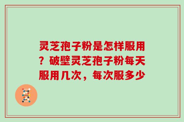 灵芝孢子粉是怎样服用？破壁灵芝孢子粉每天服用几次，每次服多少
