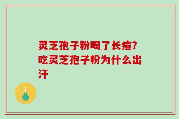 灵芝孢子粉喝了长痘？吃灵芝孢子粉为什么出汗