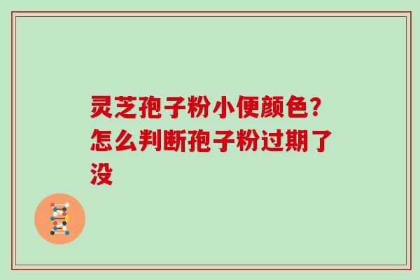 灵芝孢子粉小便颜色？怎么判断孢子粉过期了没