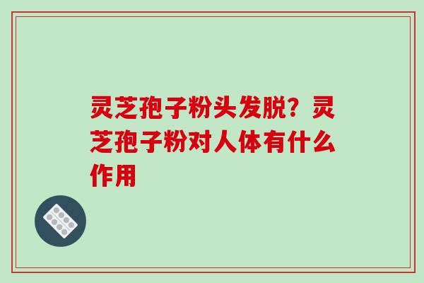 灵芝孢子粉头发脱？灵芝孢子粉对人体有什么作用