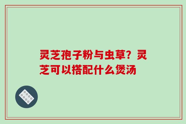 灵芝孢子粉与虫草？灵芝可以搭配什么煲汤