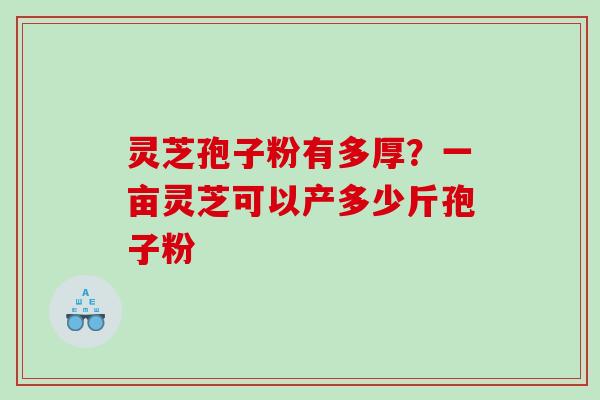灵芝孢子粉有多厚？一亩灵芝可以产多少斤孢子粉