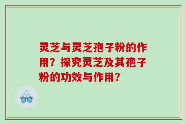 灵芝与灵芝孢子粉的作用？探究灵芝及其孢子粉的功效与作用？