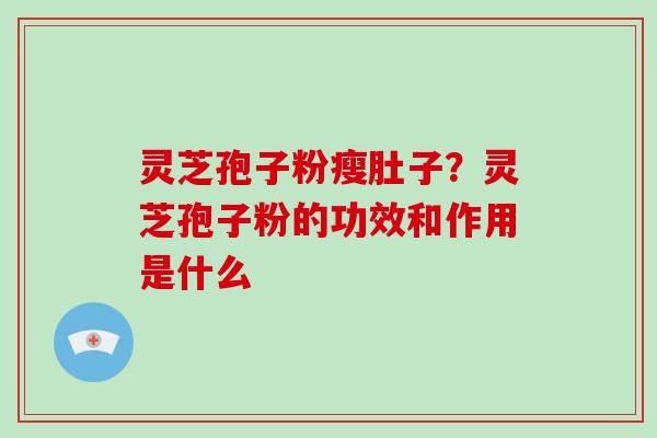 灵芝孢子粉瘦肚子?灵芝孢子粉的功效和作用是什么 灵芝孢子粉瘦肚子?灵芝孢子粉的功效和作用是什么