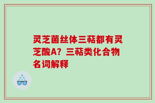 灵芝菌丝体三萜都有灵芝酸A？三萜类化合物名词解释