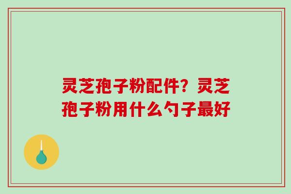 灵芝孢子粉配件?灵芝孢子粉用什么勺子好 灵芝孢子粉配件?灵芝孢子粉用什么勺子好