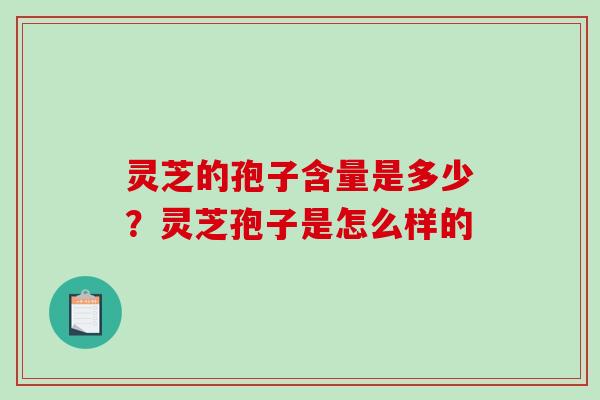 灵芝的孢子含量是多少?灵芝孢子是怎么样的 灵芝的孢子含量是多少?灵芝孢子是怎么样的