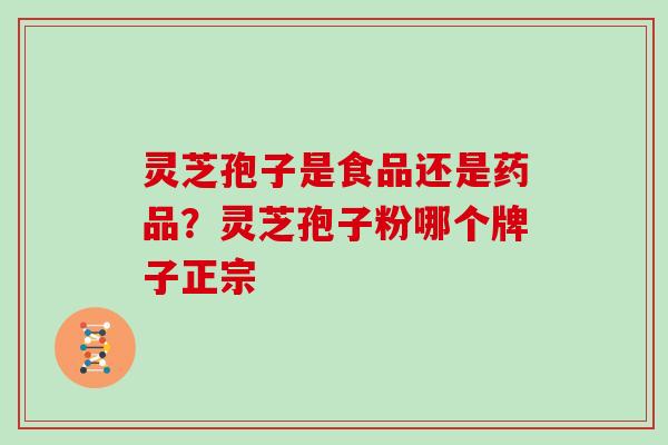 灵芝孢子是食品还是药品？灵芝孢子粉哪个牌子正宗