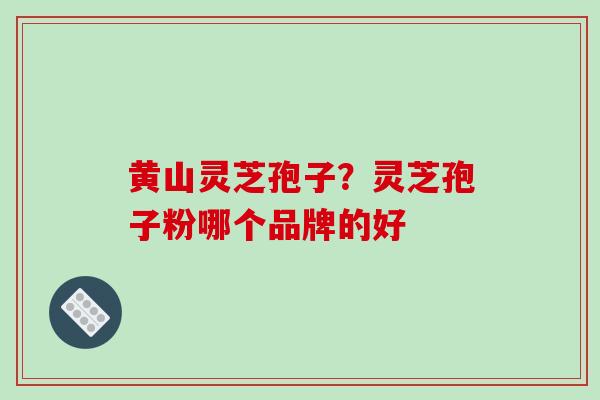 黄山灵芝孢子？灵芝孢子粉哪个品牌的好