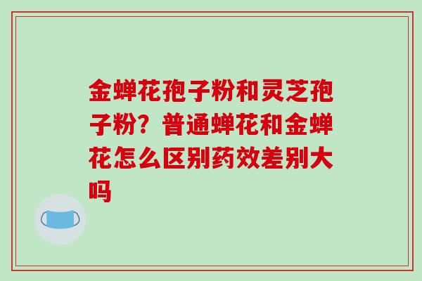 金蝉花孢子粉和灵芝孢子粉？普通蝉花和金蝉花怎么区别差别大吗