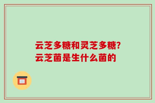 云芝多糖和灵芝多糖?云芝菌是生什么菌的 云芝多糖和灵芝多糖?云芝菌是生什么菌的
