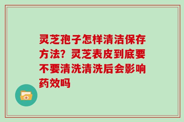 灵芝孢子怎样清洁保存方法?灵芝表皮到底要不要清洗清洗后会影响吗 灵芝孢子怎样清洁保存方法?灵芝表皮到底要不要清洗清洗后会影响吗