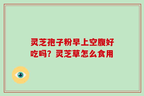 灵芝孢子粉早上空腹好吃吗?灵芝草怎么食用 灵芝孢子粉早上空腹好吃吗?灵芝草怎么食用