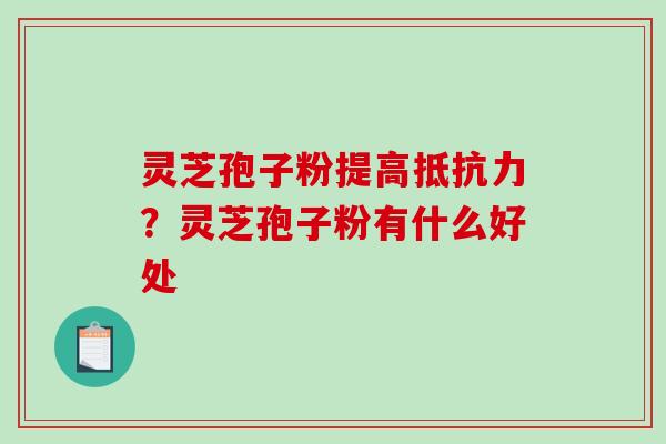 灵芝孢子粉提高抵抗力?灵芝孢子粉有什么好处 灵芝孢子粉提高抵抗力?灵芝孢子粉有什么好处