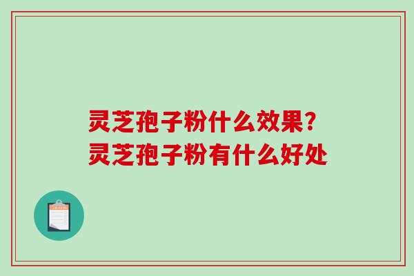 灵芝孢子粉什么效果?灵芝孢子粉有什么好处 灵芝孢子粉什么效果?灵芝孢子粉有什么好处