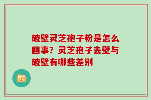 破壁灵芝孢子粉是怎么回事?灵芝孢子去壁与破壁有哪些差别 破壁灵芝孢子粉是怎么回事?灵芝孢子去壁与破壁有哪些差别