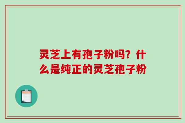 灵芝上有孢子粉吗？什么是纯正的灵芝孢子粉