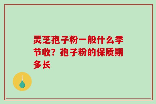 灵芝孢子粉一般什么季节收？孢子粉的保质期多长
