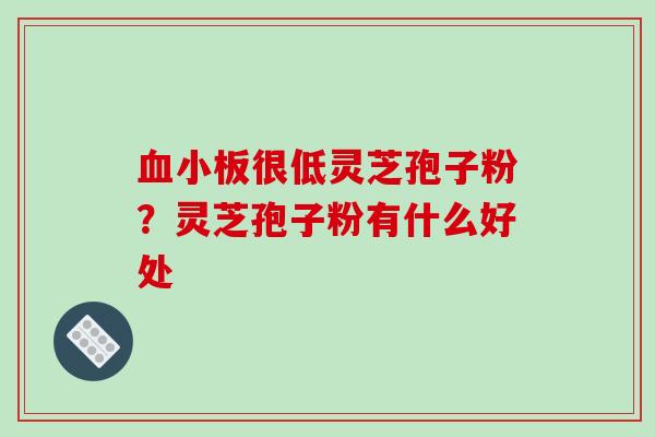 很低灵芝孢子粉?灵芝孢子粉有什么好处 很低灵芝孢子粉?灵芝孢子粉有什么好处