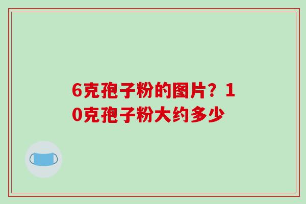 6克孢子粉的图片?10克孢子粉大约多少 6克孢子粉的图片?10克孢子粉大约多少